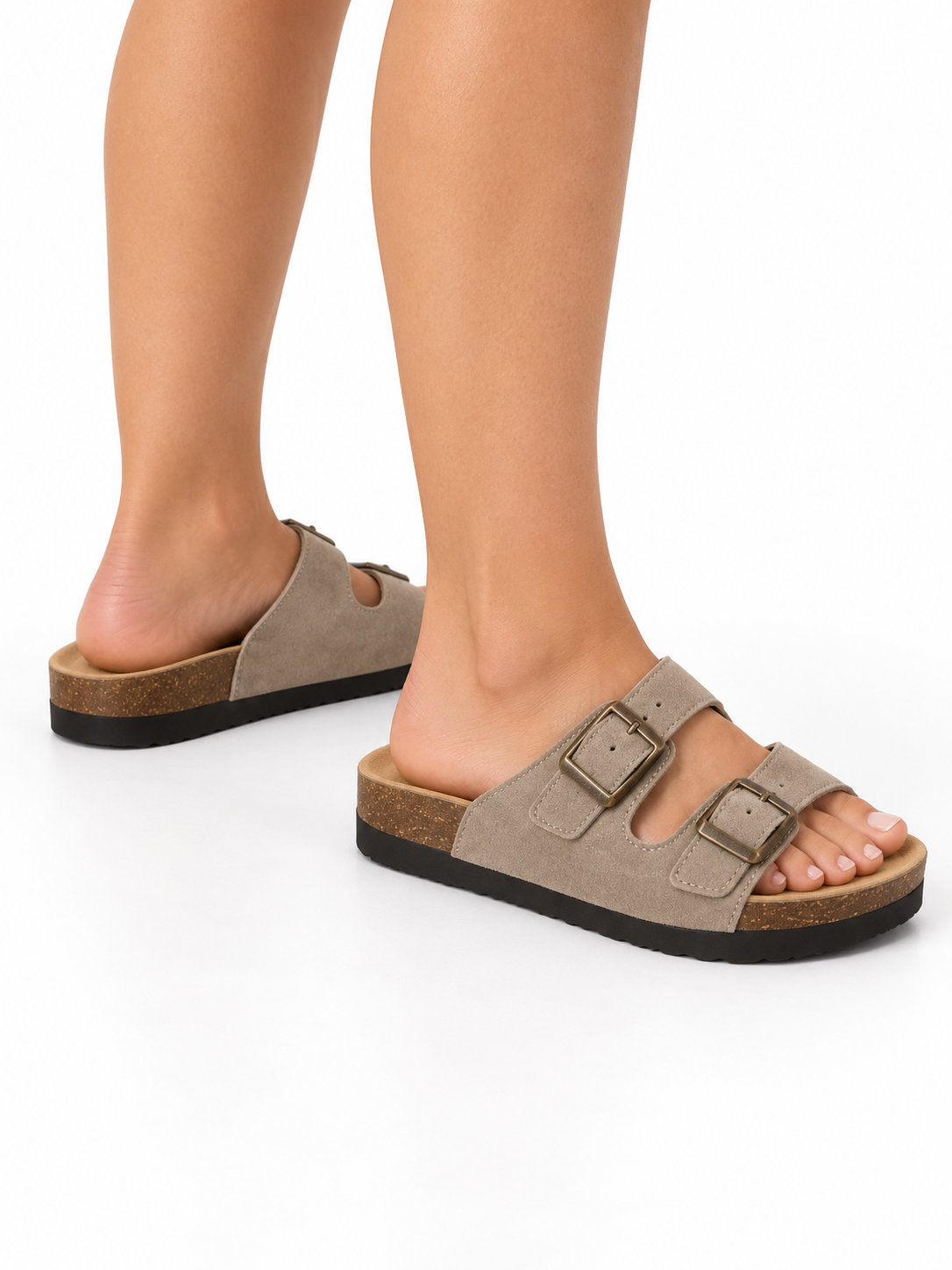 SANDALIA DOS HEBILLAS BASE CORCHO 25C90201
