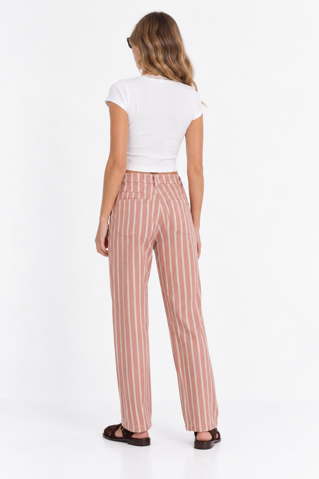 PANTALON RAYADO ROSA 26R0183