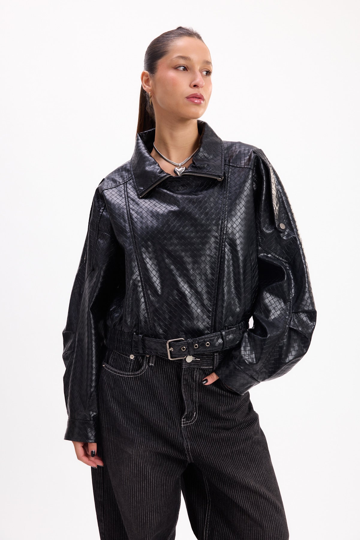CAMPERA CUERINA TEXTURA 26R0063