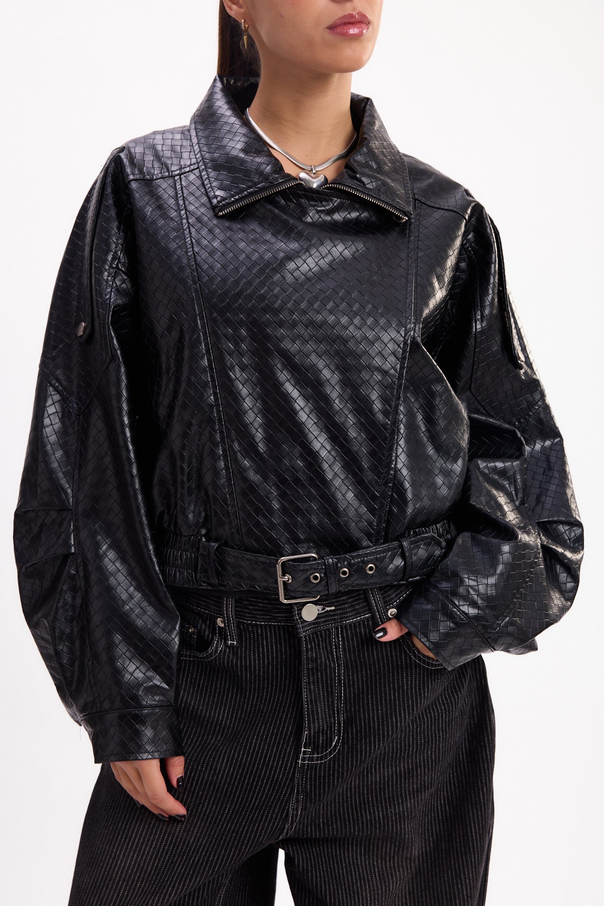 CAMPERA CUERINA TEXTURA 26R0063