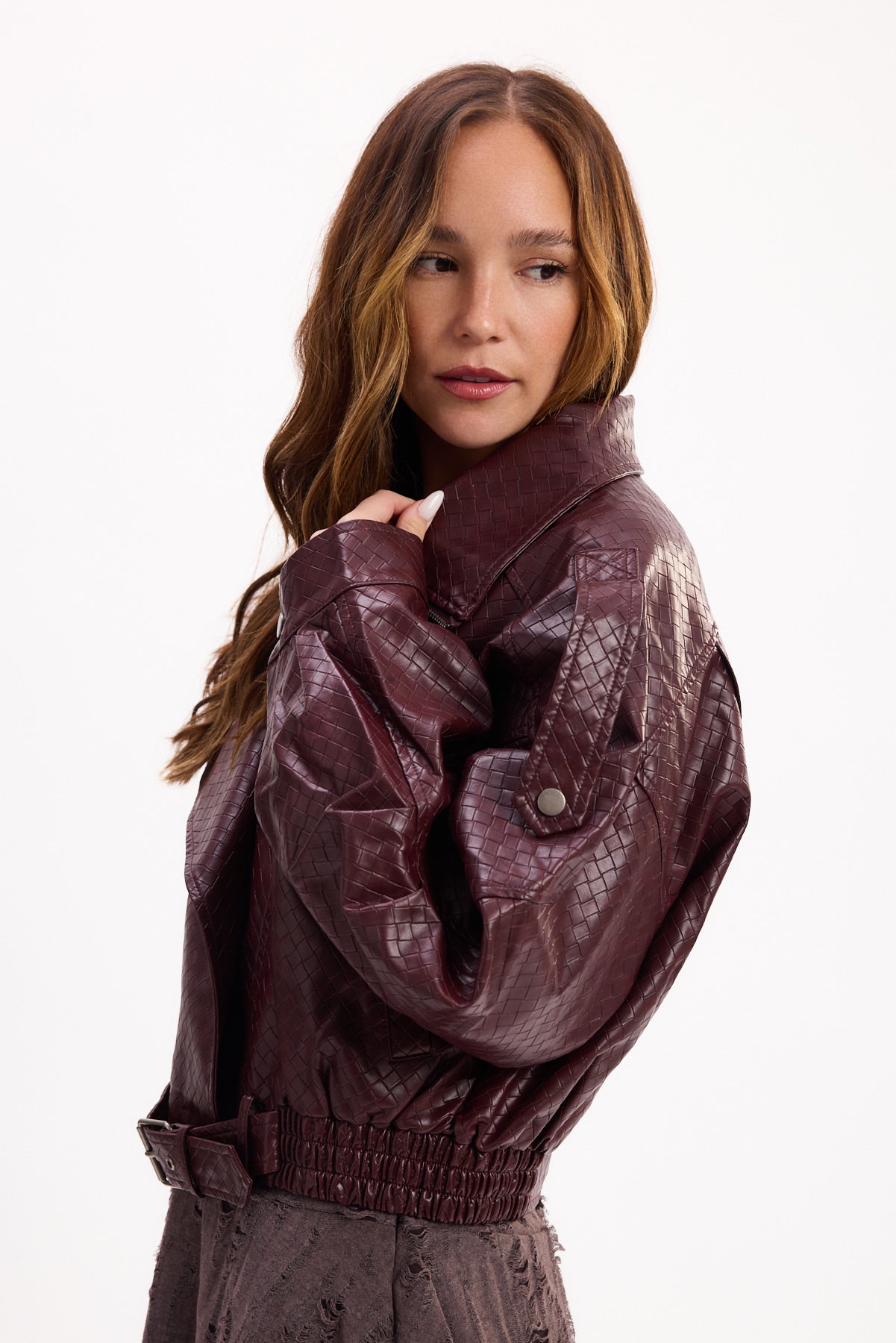 CAMPERA CUERINA TEXTURA 26R0063