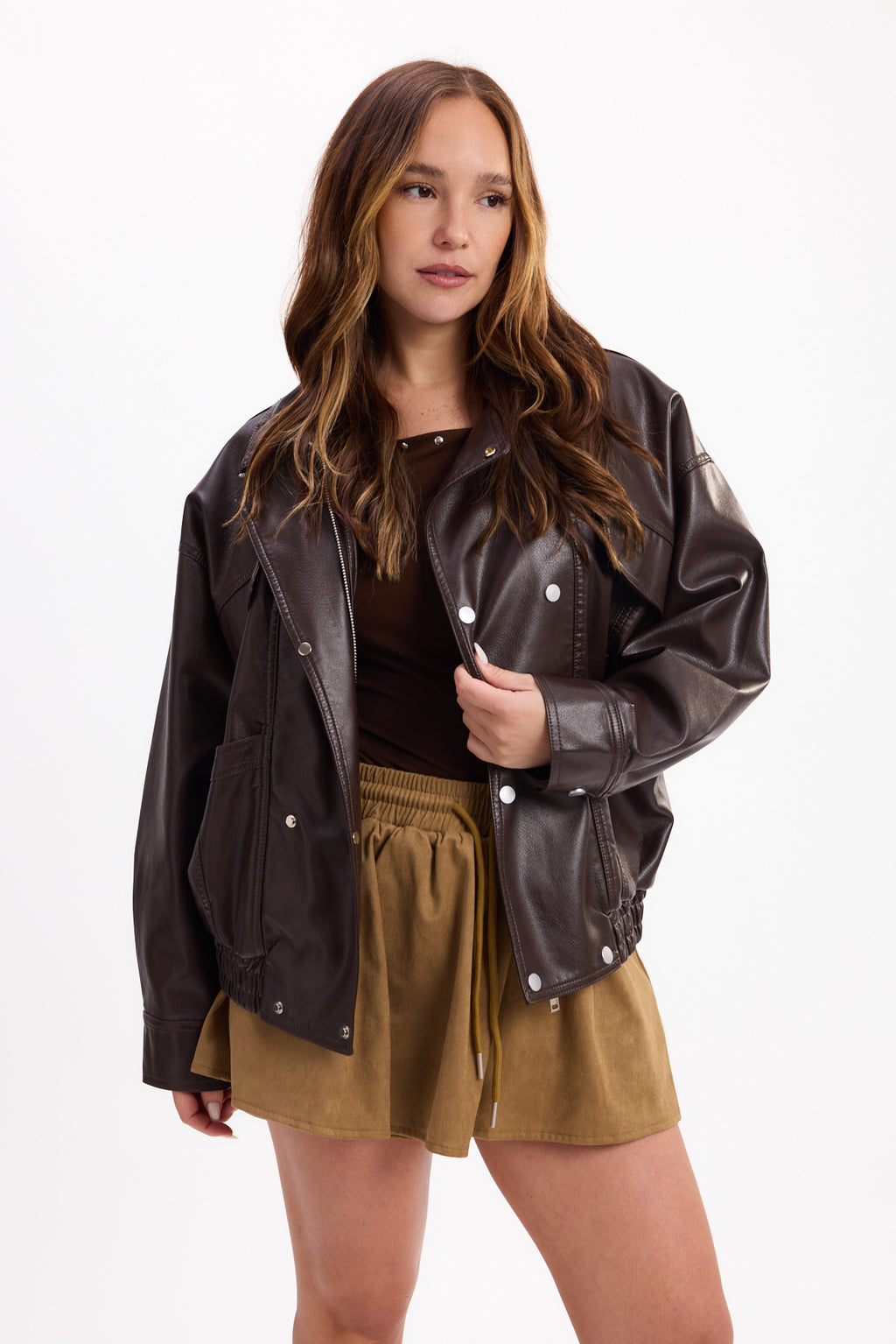 CHAQUETA SIMIL CUERO 25R8364