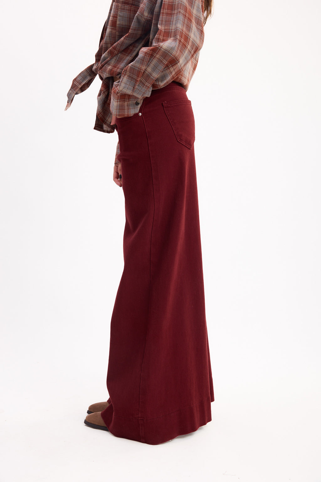 JEAN WIDE LEG BORDÓ 25R8283