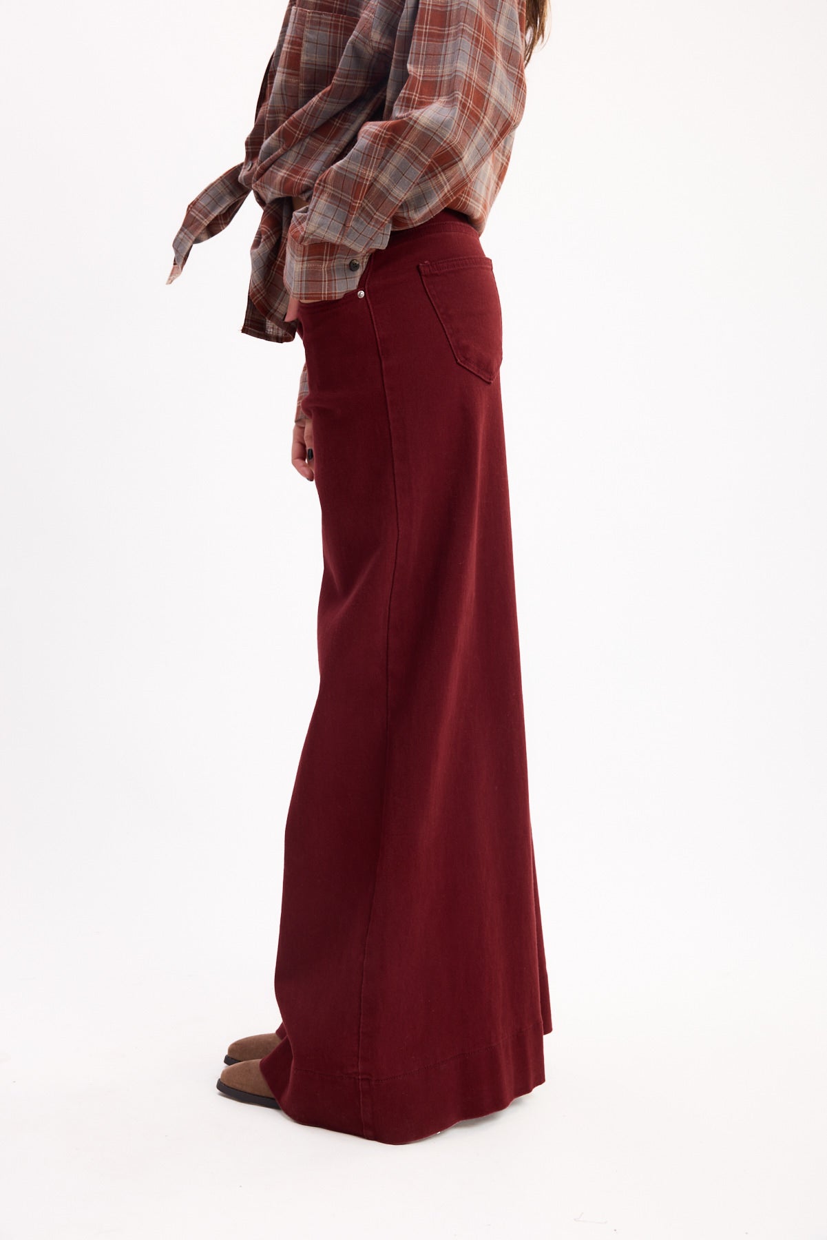 JEAN WIDE LEG BORDÓ 25R8283