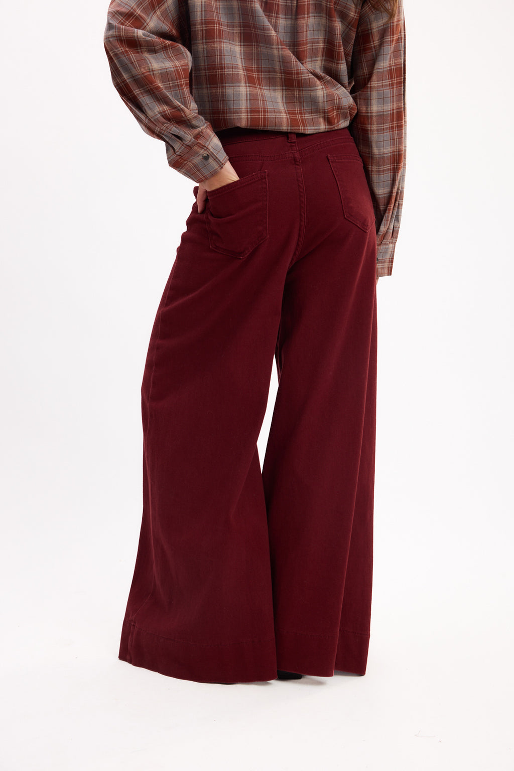 JEAN WIDE LEG BORDÓ 25R8283