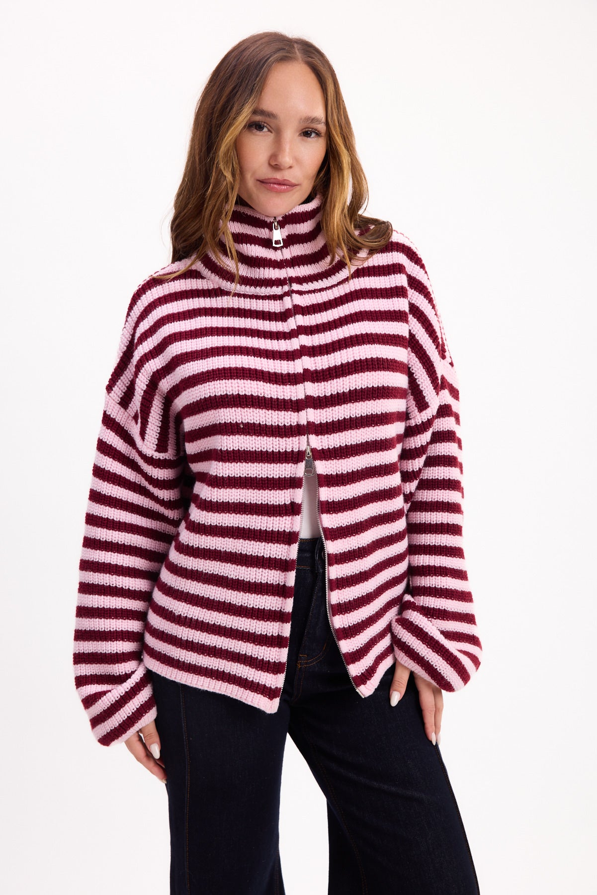 CARDIGAN RAYADO 26R0019