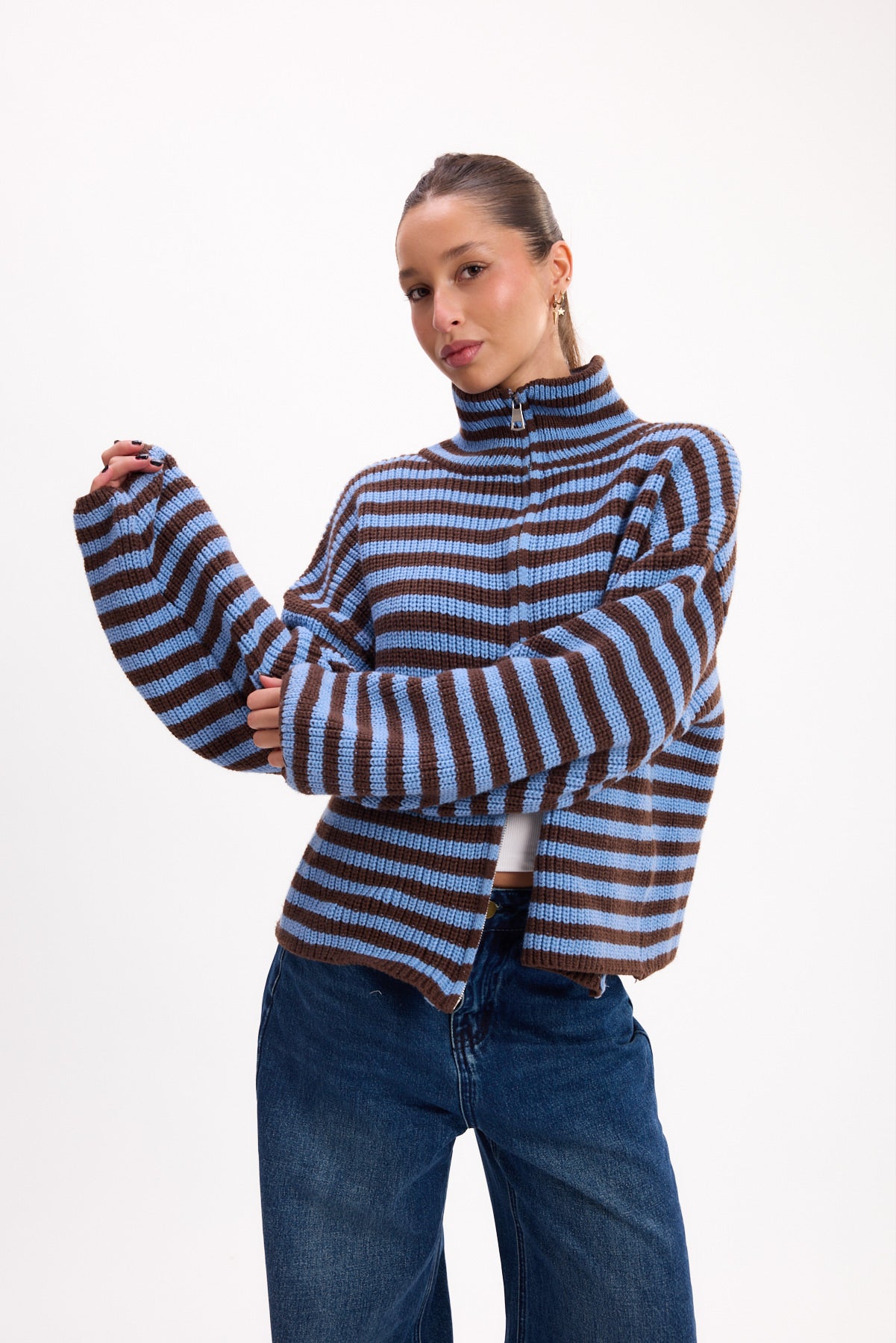 CARDIGAN RAYADO 26R0019