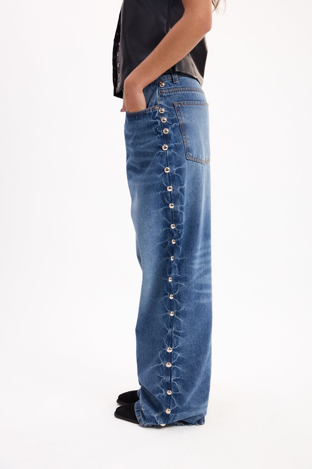 JEAN TIRO BAJO TACHAS 25R8271