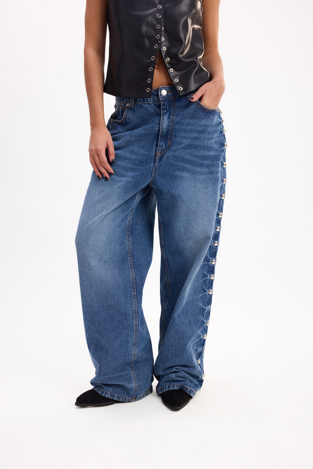 JEAN TIRO BAJO TACHAS 25R8271