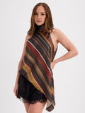 BLUSA CUELLO HALTER RAYADO 26R0148