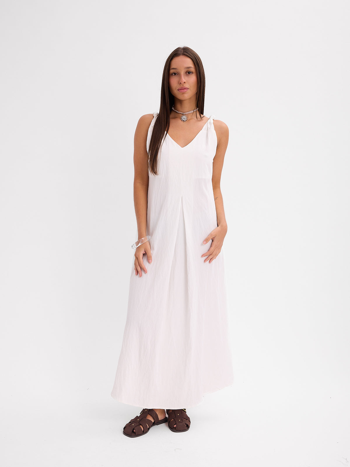 VESTIDO LARGO ESCOTE V 26R0121