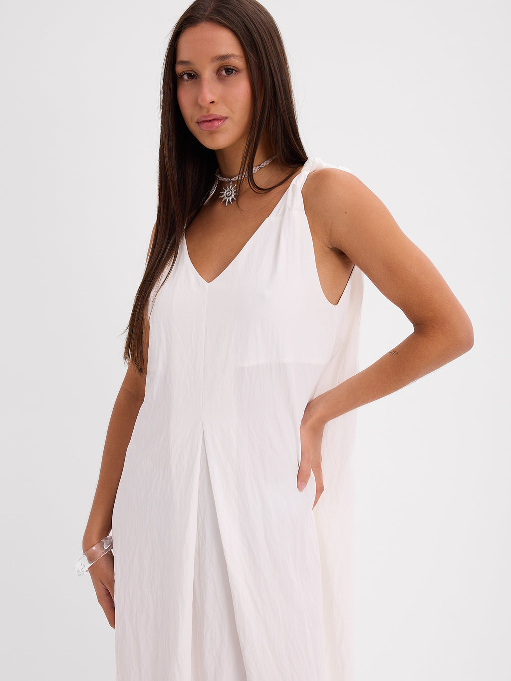 VESTIDO LARGO ESCOTE V 26R0121
