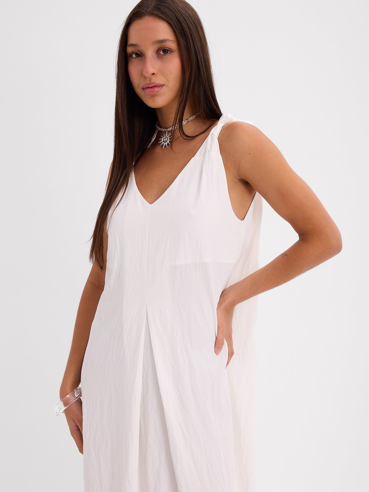 VESTIDO LARGO ESCOTE V 26R0121
